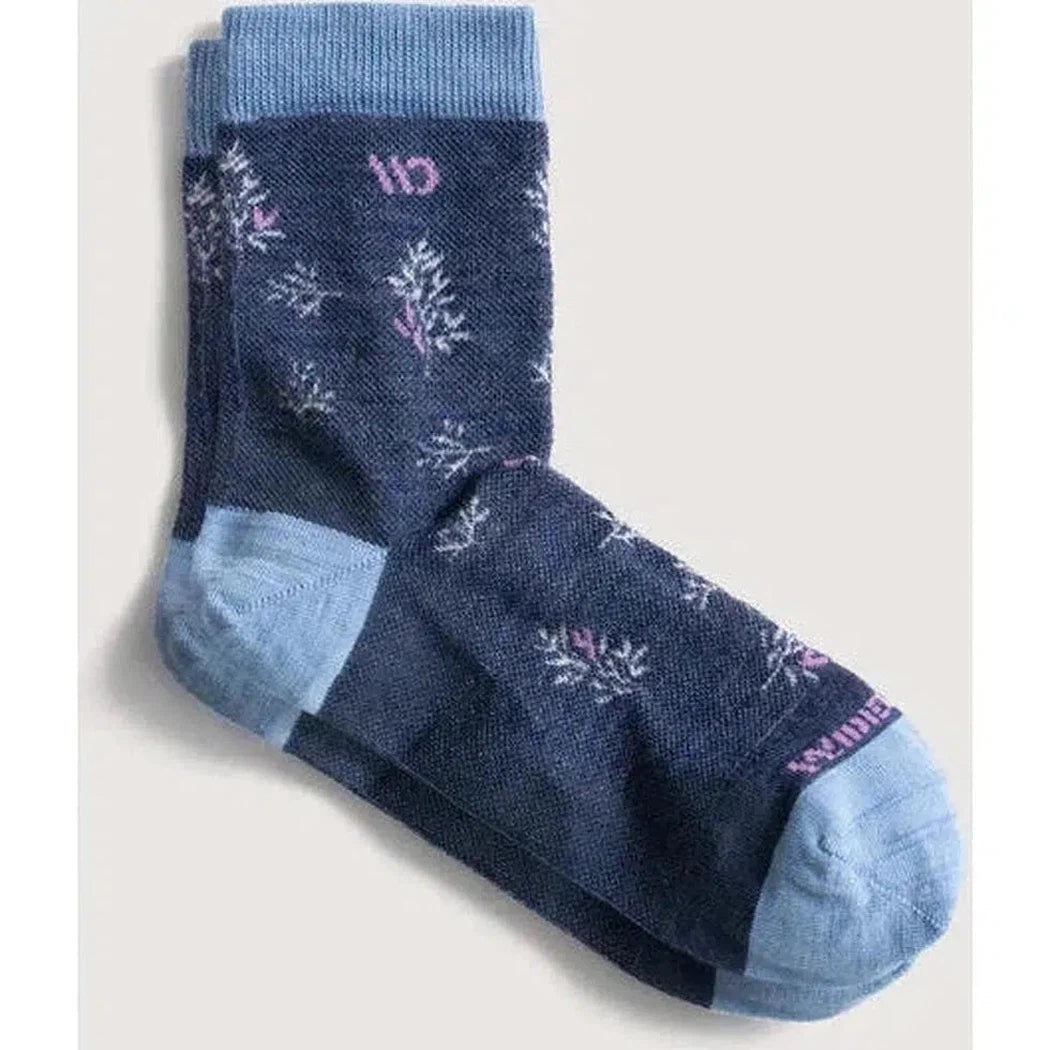 Wide Open Women's Foliage Lightweight Micro Crew Sock-Accessories - Socks - Women's-Wide Open-Denim-M-Appalachian Outfitters