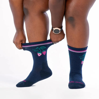 Wide Open Women's Strawberry Patch Crew Midweight Cushion Socks-Accessories - Socks - Women's-Wide Open-Appalachian Outfitters