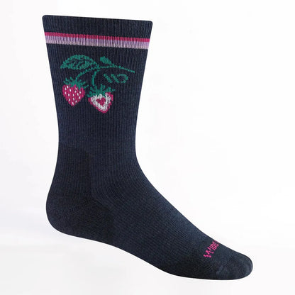 Wide Open Women's Strawberry Patch Crew Midweight Cushion Socks-Accessories - Socks - Women's-Wide Open-Appalachian Outfitters