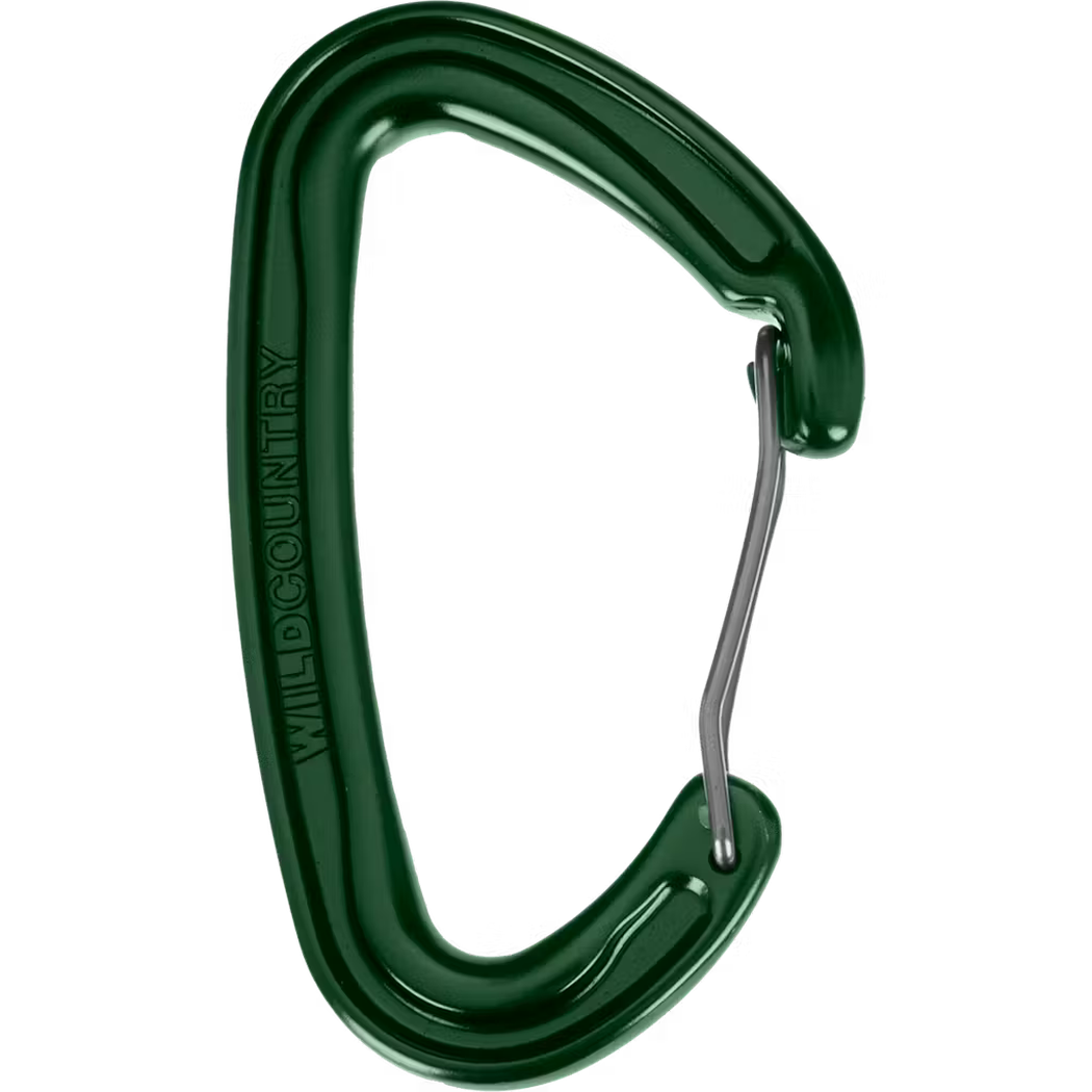 Wild Country Wildwire Carabiner-Climbing - Hardware - Carabiners-Wild Country-Green-Appalachian Outfitters