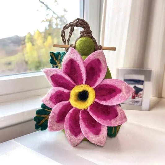 Wild Woolies Dahlia Star Birdhouse-Accessories - Novelty - Decor-Wild Woolies-Appalachian Outfitters