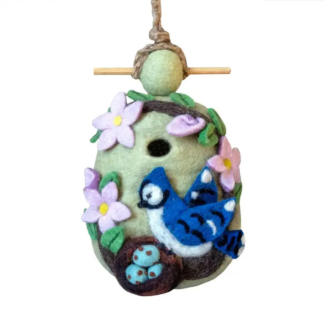 Wild Woolies Nesing Bluejay Birdhouse-Accessories - Novelty - Decor-Wild Woolies-Appalachian Outfitters